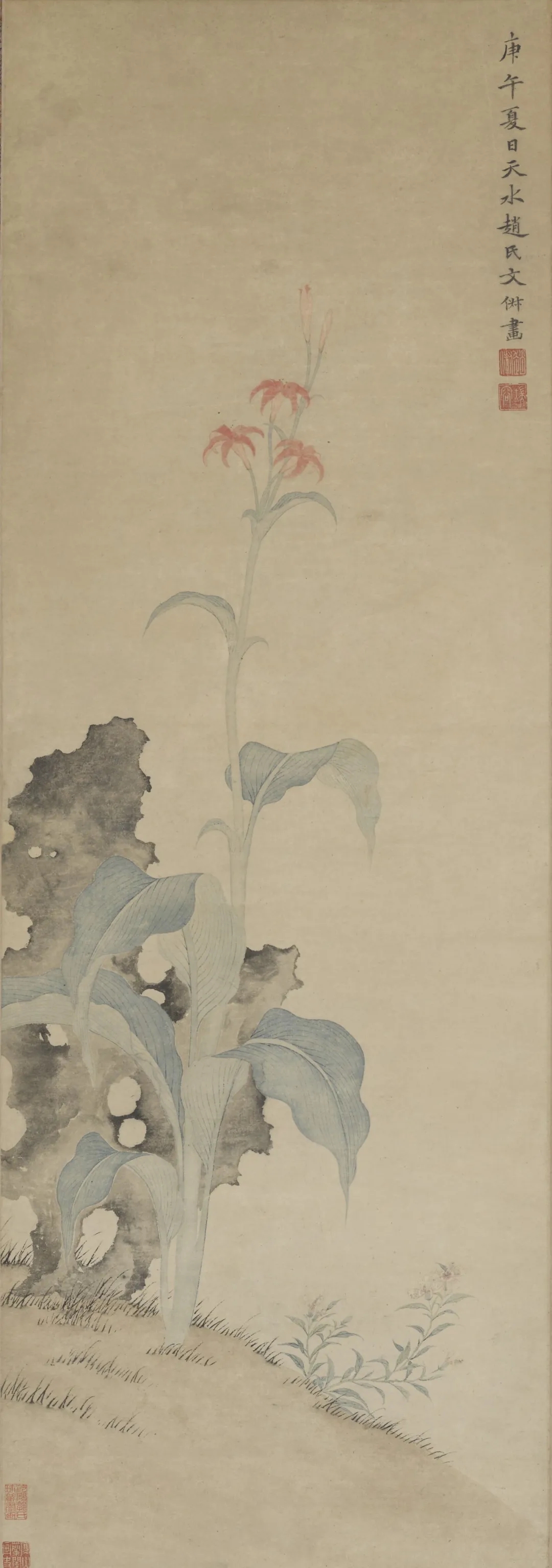  （明）文俶《美人蕉图》，美国弗利尔美术馆藏