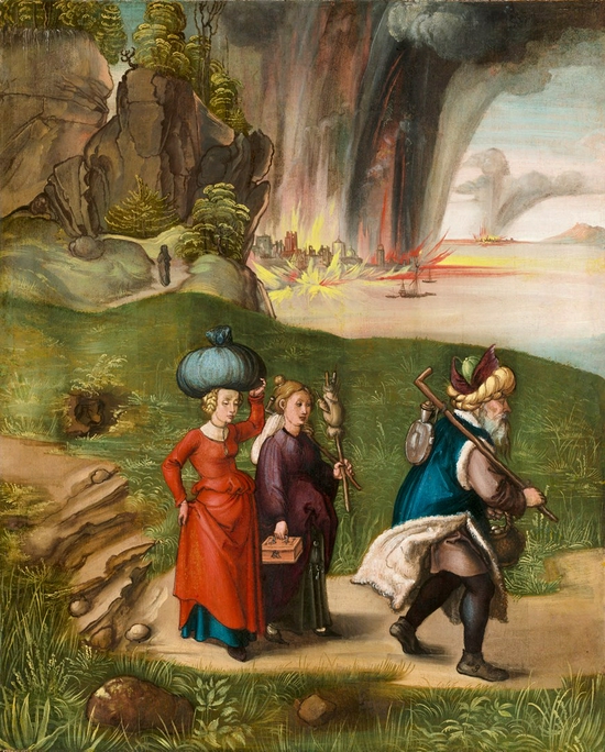 丢勒，《Lot and His Daughters》，1496/1499