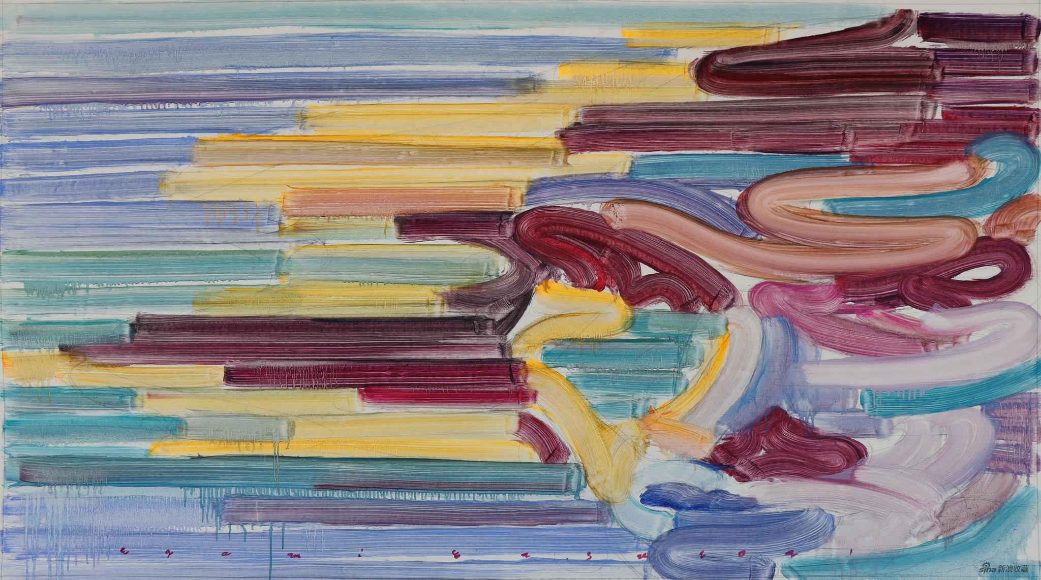 彩虹-2021-T-23，115×200cm，布面油画，2021