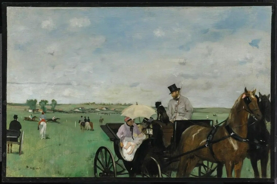  德加《乡村的赛马》，At the Races in the Countryside，1869
