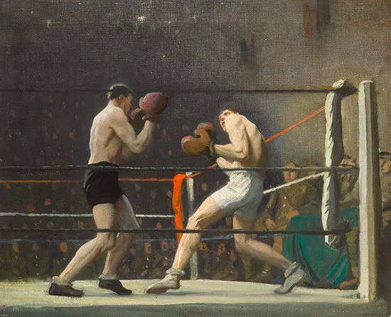  劳拉·奈特，《拳击营》（Boxing in Camp），1918