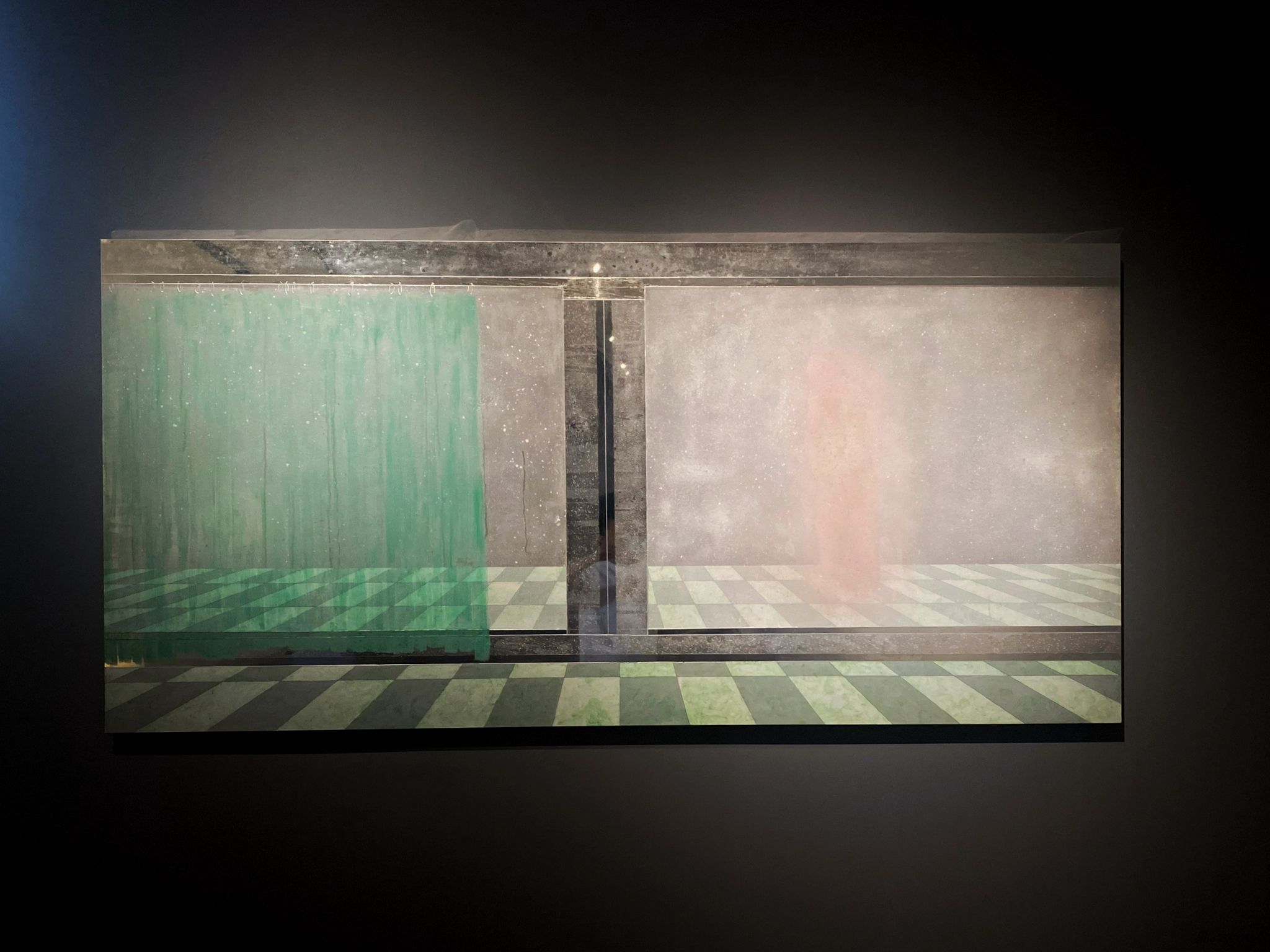 《镜像·1》 曾曦 镜面不锈钢、丙烯 112×234cm 2015