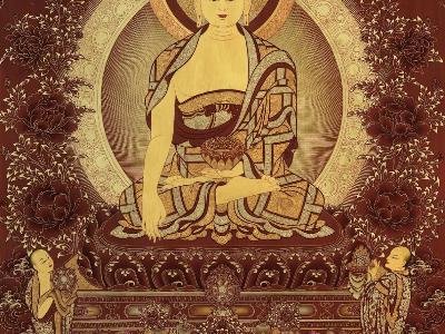 红唐释迦摩尼（110*76cm）