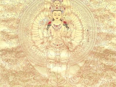 金唐卡千手观音（59*79cm）