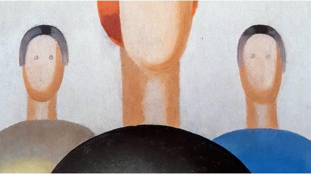 被保安画上两对眼睛的画作，图自《艺术新闻报》