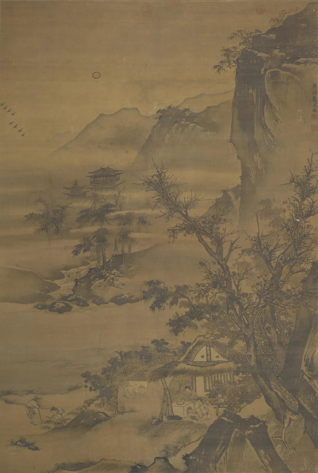 明 戴进（传）  溪谷采薇图 弗利尔美术馆藏