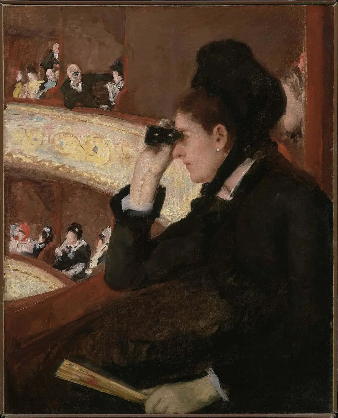 《包厢中》，玛丽·史蒂文森·卡萨特，1878年，布面油画