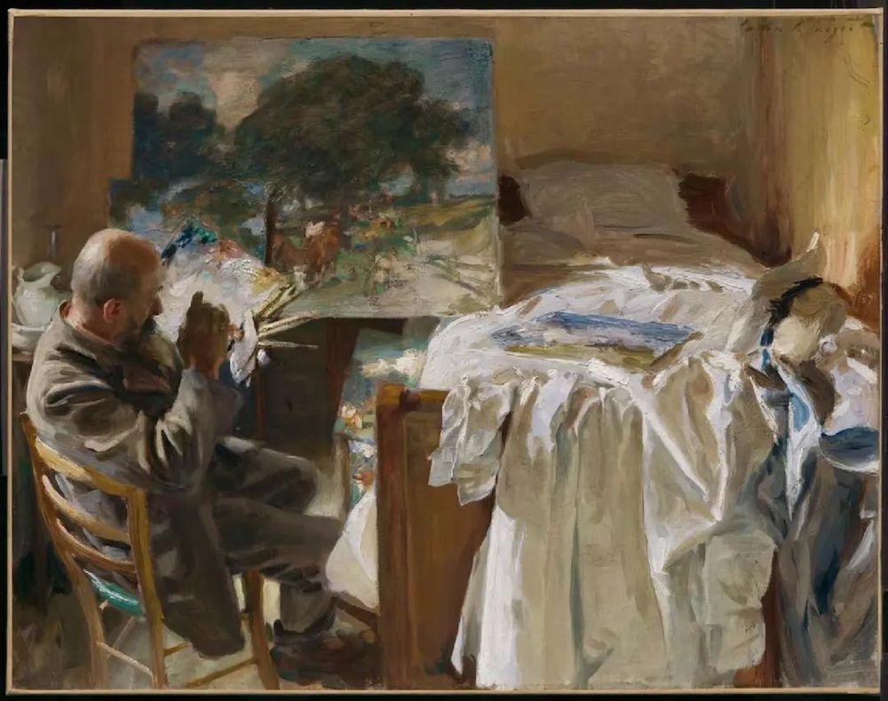 《艺术家在他的工作室》，约翰·辛格·萨金特，美国，约1904年，布面油画