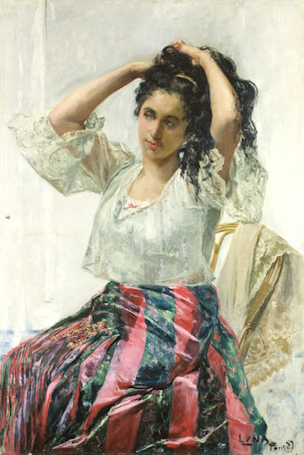 《菲律宾混血女人》，胡安·卢纳，1887年，西班牙维克托·巴拉格尔大学博物馆 藏
