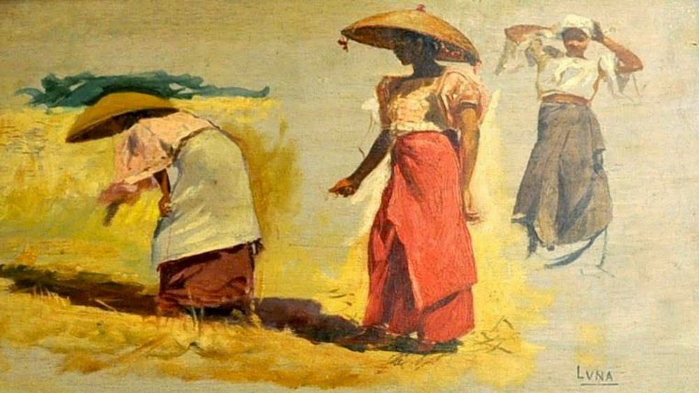 《收割稻米》，胡安·卢纳，1894-1896年，菲律宾国家博物馆 藏