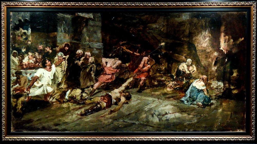 《罗马斗兽场的地下室》（Spoliarium），胡安·卢纳，1884年，菲律宾国家博物馆 藏