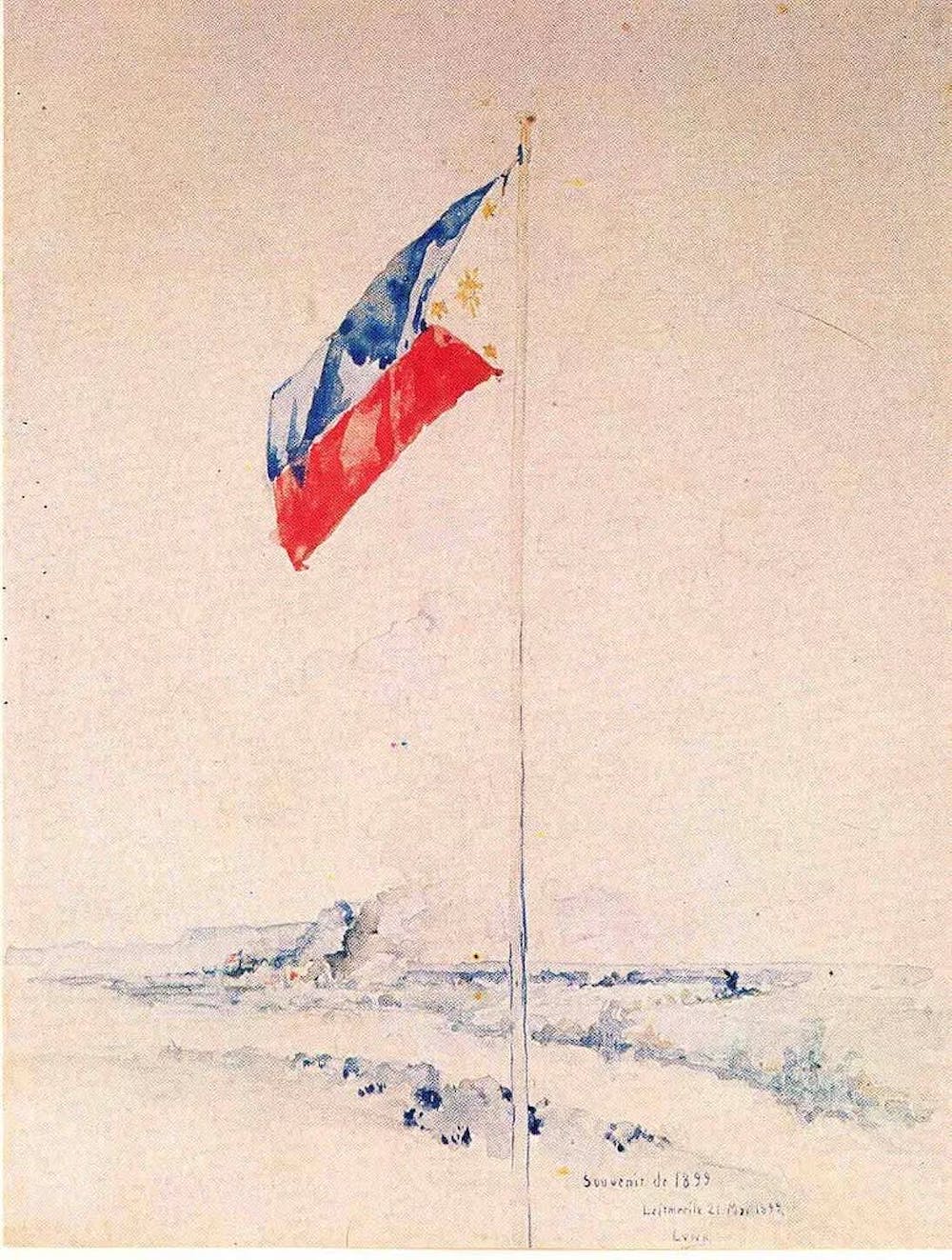 《菲律宾国旗》，胡安·卢纳，1894年，菲律宾国家图书馆 藏