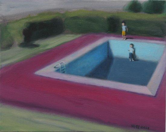 海铨作品《沉醉的往昔与未来并行》，布面油画，2022年