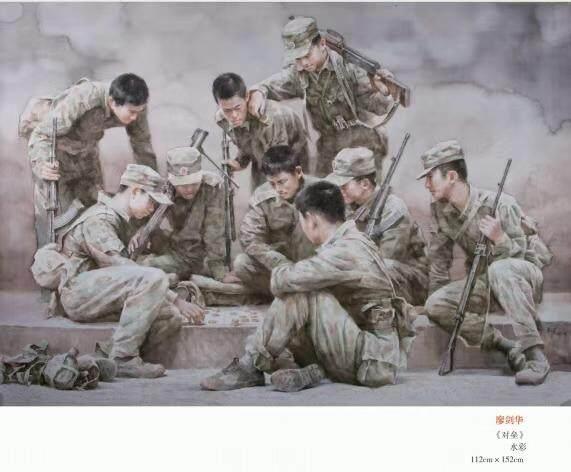首次亮相！“翰墨绽放强军梦”美术作品展在广州市国防教育中心展出
